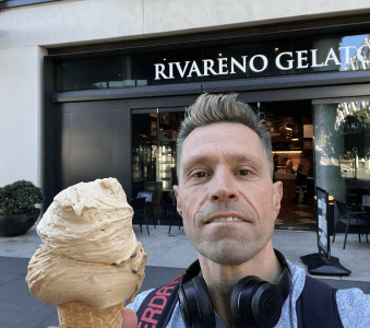 Marco eating gelato Marco eating gelato